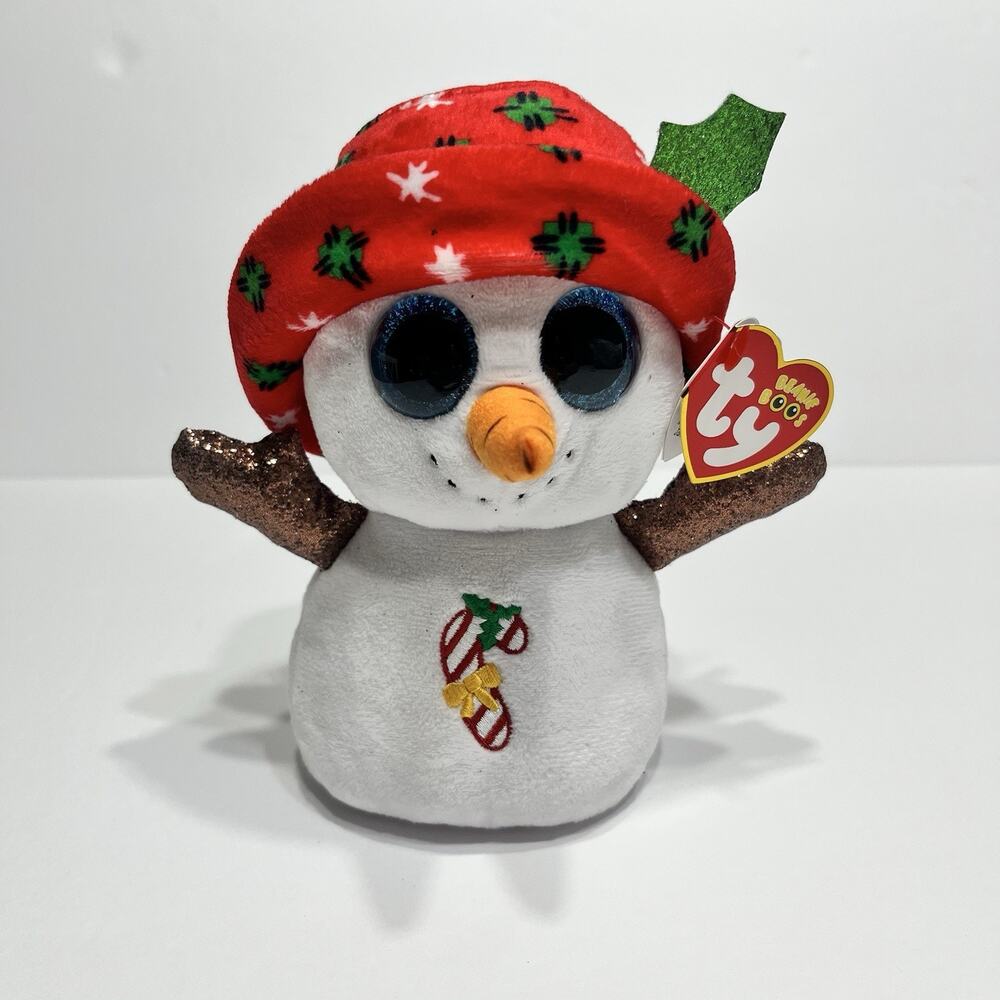TY Beanie Boos - BRRRNIE the Snowman (Regular Size - 6 inch) - MWMTs